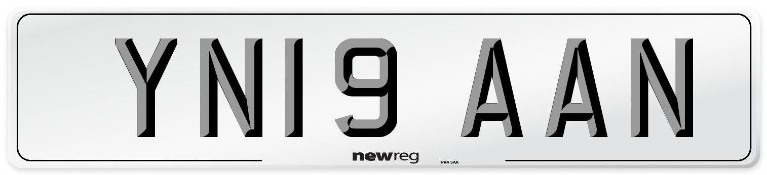 YN19 AAN Number Plate from New Reg